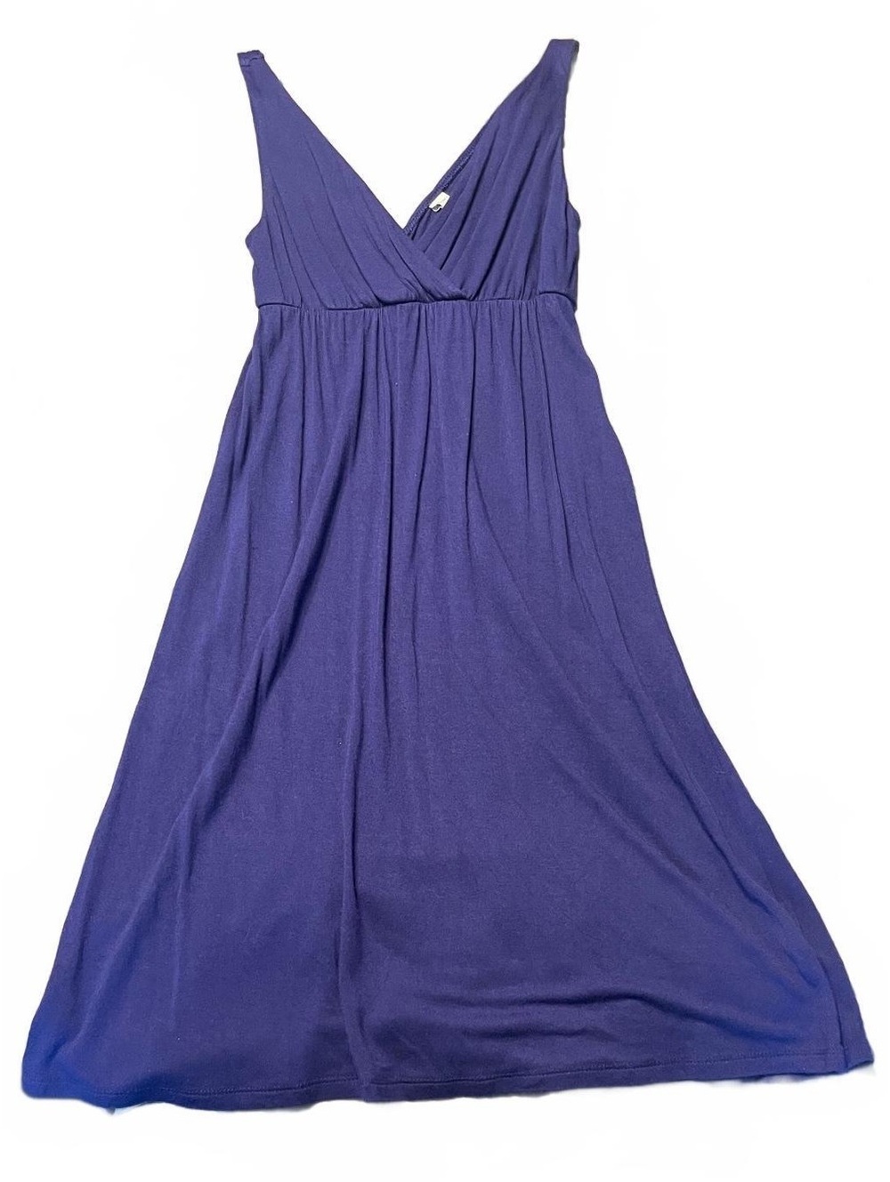 Y2K Old Navy Cobalt Blue Empire Waist Sleeveless Rayon Dress Women’s Small